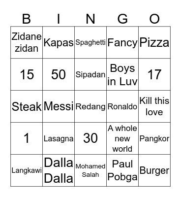 Peggy Carter Bingo Card