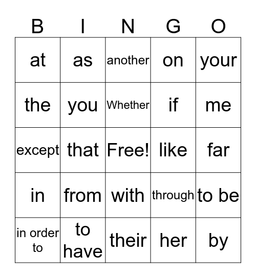 Spanish 1  Bingo Card