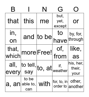 Bingo Card