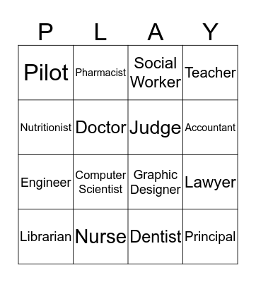 CAREER BINGO! Bingo Card