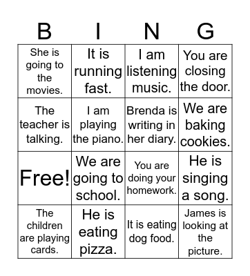 Questions Bingo Card