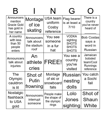 SOCHIEESY BINGO Card
