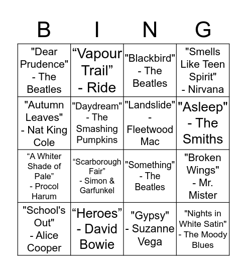 Bingo Card