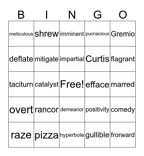 Sets 7 and 8 Bingo Card