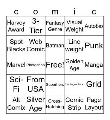 Presentation Bingo Card