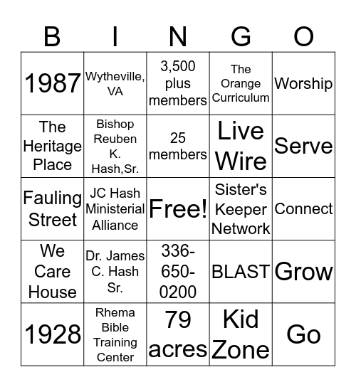 SEASONS CONNECT-SPWOC Bingo Card