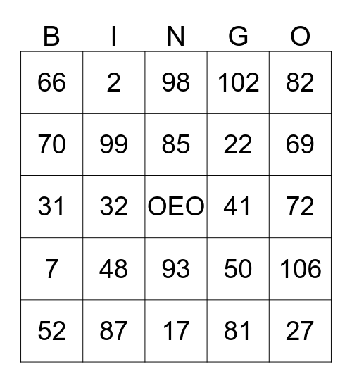 SUMMER SYNERGY 2019 Bingo Card
