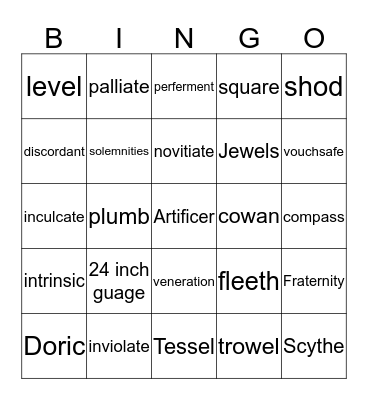 BL 400 Bingo Card