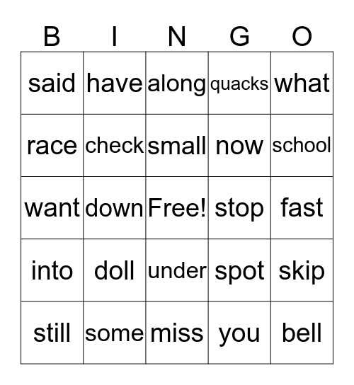 Letter Land  Bingo Card