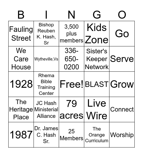 SEASONS CONNECT - SPWOC Bingo Card