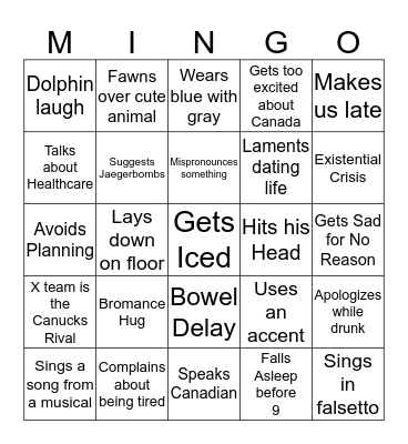 Mingo Bingo Card