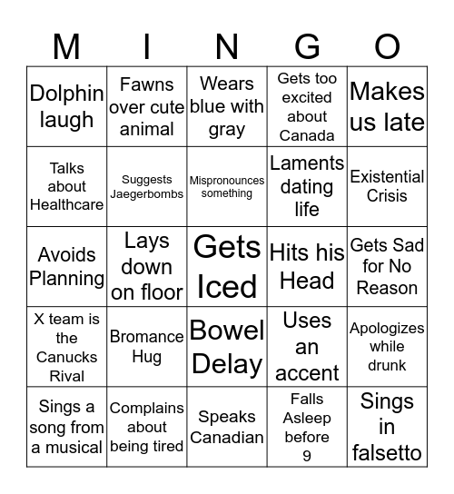 Mingo Bingo Card