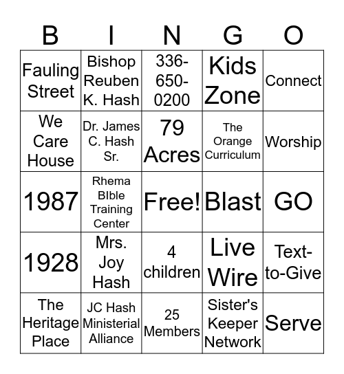 SEASONS CONNECT - SPWOC Bingo Card