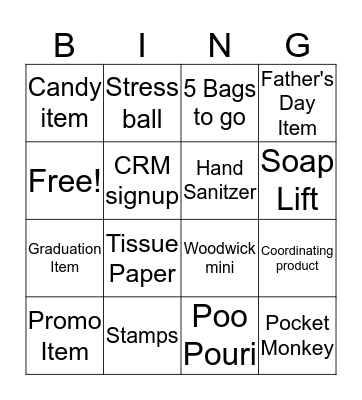 June UPT BINGO Card