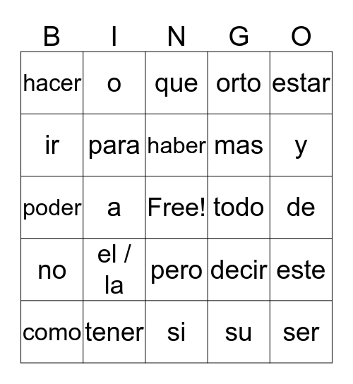 Katherine's Bingo Card Bingo Card