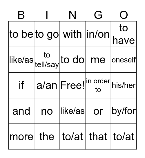 Anna's Bingo Card Bingo Card