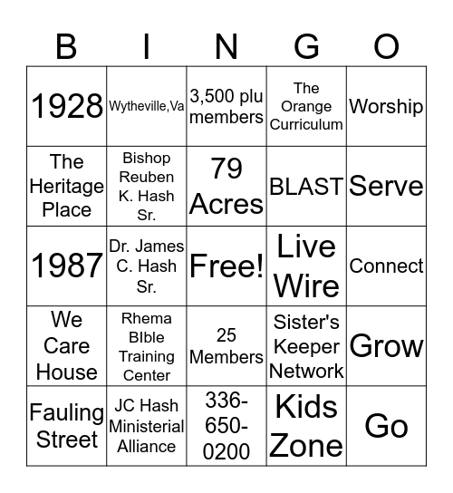 SEASONS CONNECT - SPWOC Bingo Card