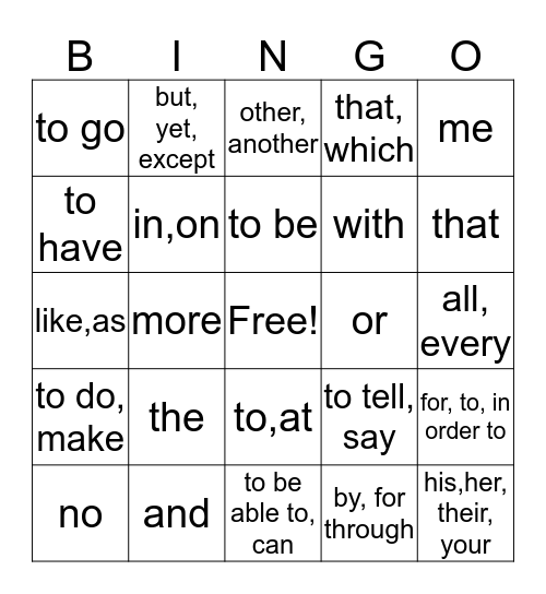 Hope's Bingo  Bingo Card