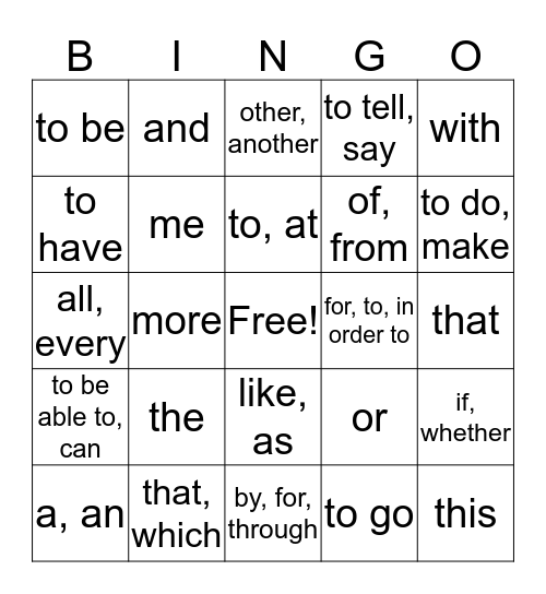 Cathy's Bingo Card Bingo Card