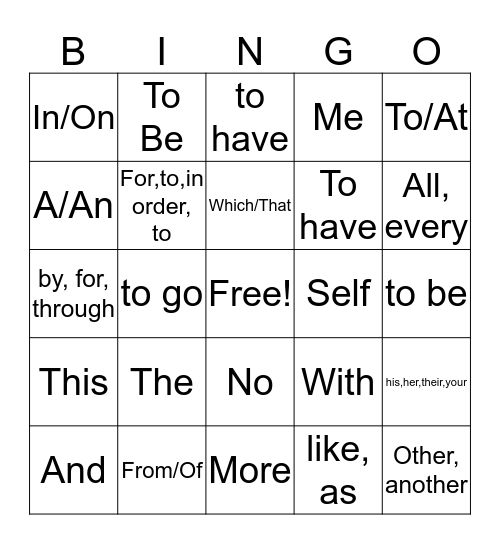 Chase's Bingo Bongo Bingo Card