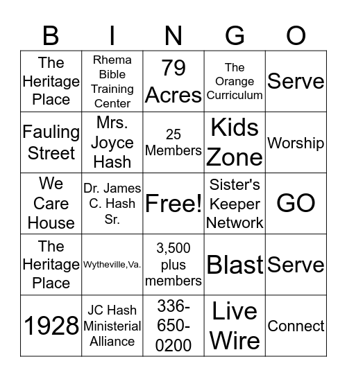 SEASONS CONNECT - SPWOC Bingo Card