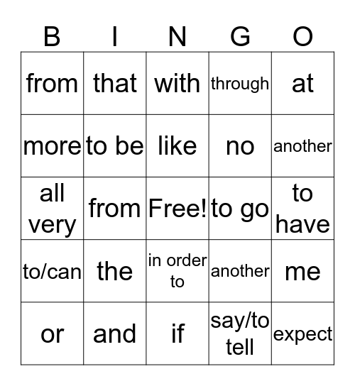 Cale´s bingo  Bingo Card