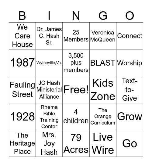 SEASONS CONNECT - SPWOC Bingo Card