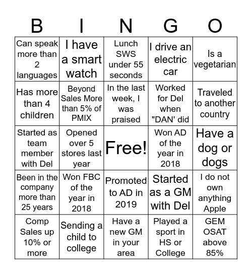 ASL Summit Bingo Card