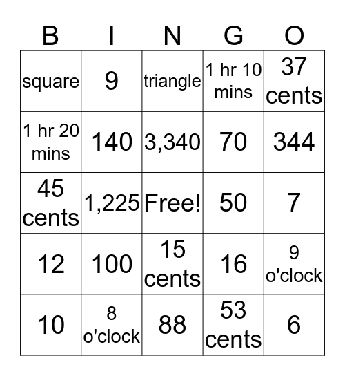 Sam Shackley's BINGO Cards Bingo Card