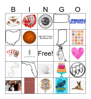 Grandma's 90th Birthday Bingo! Bingo Card