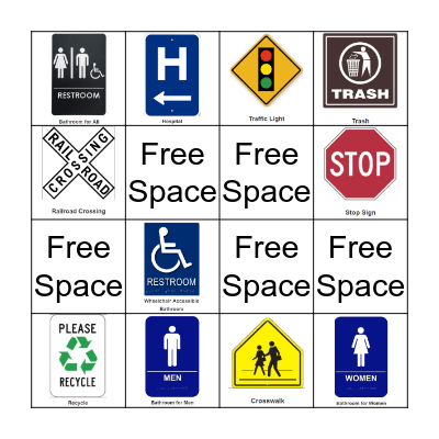 Community Signs Bingo Card