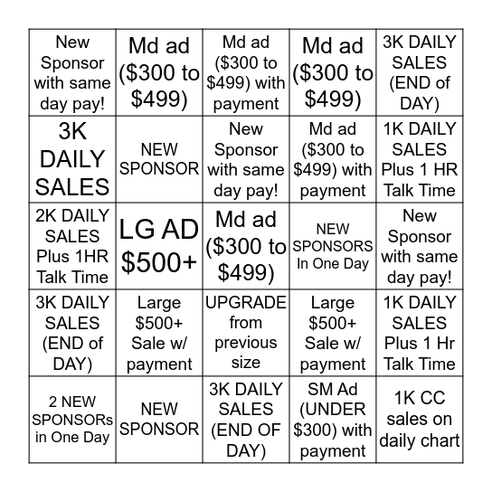 Bingo Card