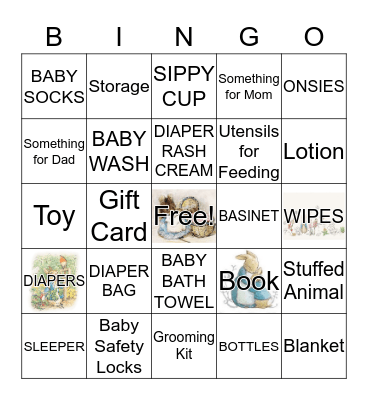 BABY SHOWER Bingo Card