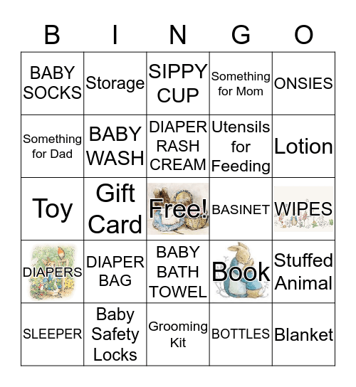 BABY SHOWER Bingo Card