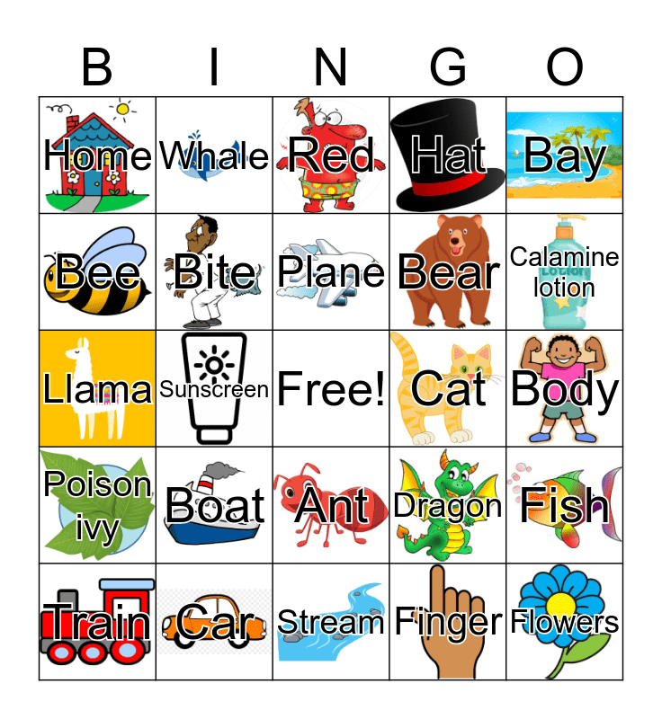 Summer Fun Bingo Card
