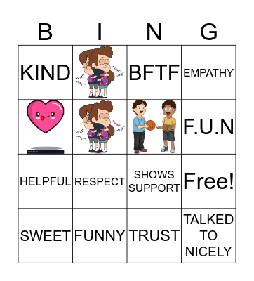 Good Friend Bingo Card