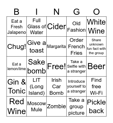 Bargo Bingo Card