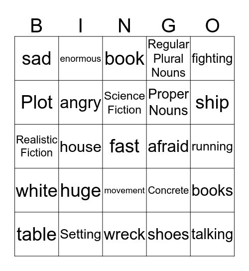 EL Bingo Game Bingo Card