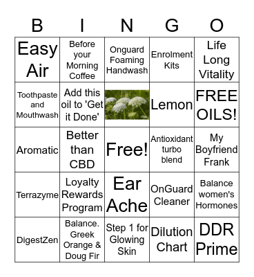 Wine and Wellness BINGO Card