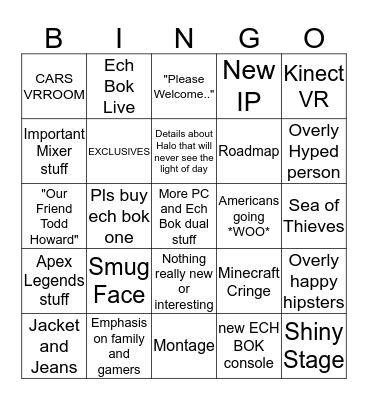 microSOFT e3 Bingo Card