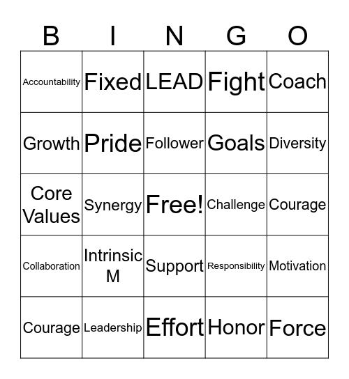 Buzzword Bingo Card