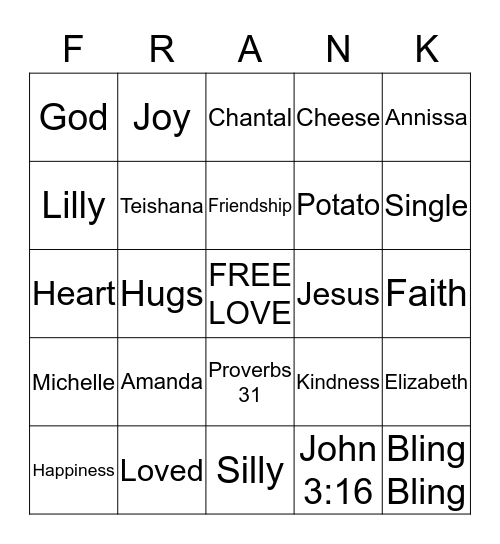 Valentine's Day Bingo With a Twist Bingo Card