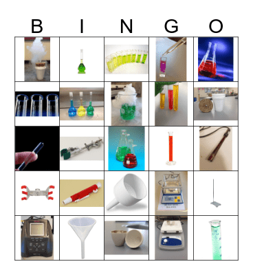 Chemistry Equipment Bingo Card