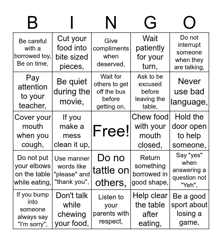 Bitesize bingo activities