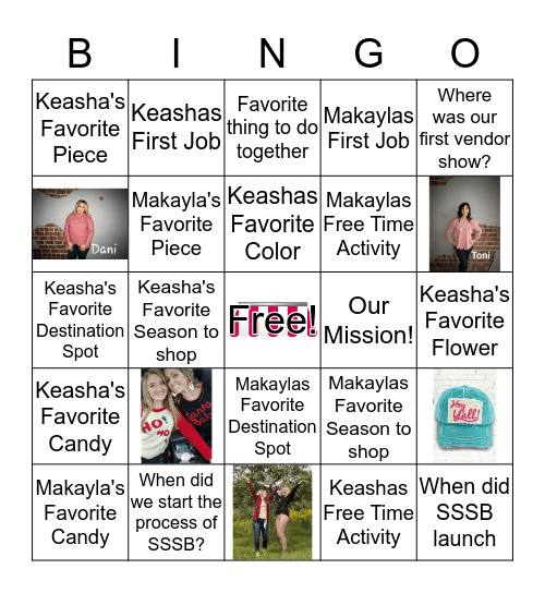 Simply Southern Style Bingo Card
