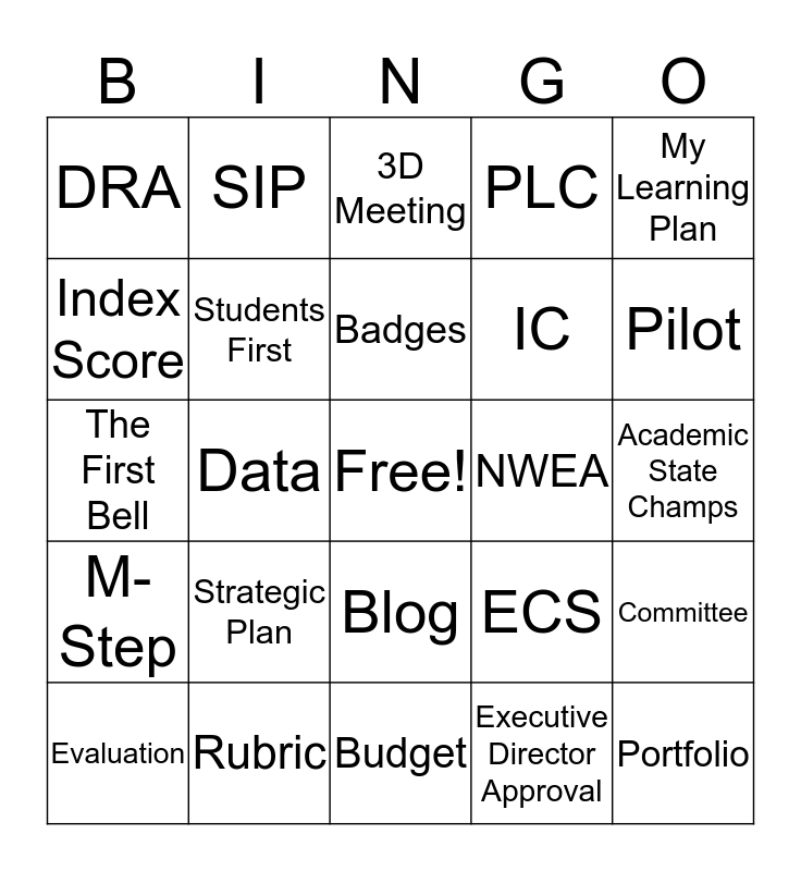 Dearborn Public SchoolsBingo Card