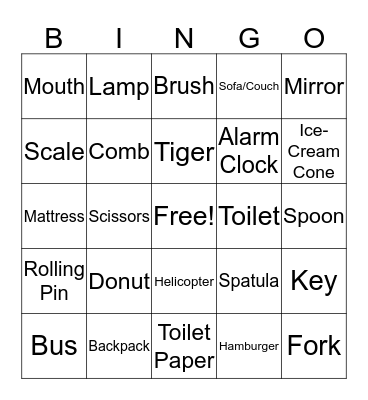 ESL Bingo Card