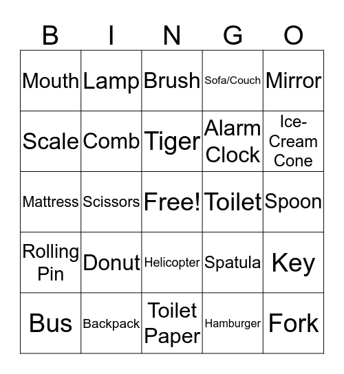 ESL Bingo Card
