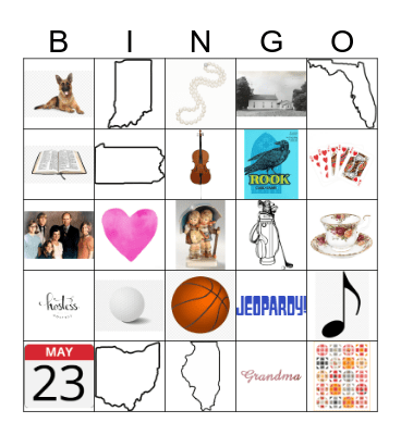 Grandma's 90th Birthday Bingo Card