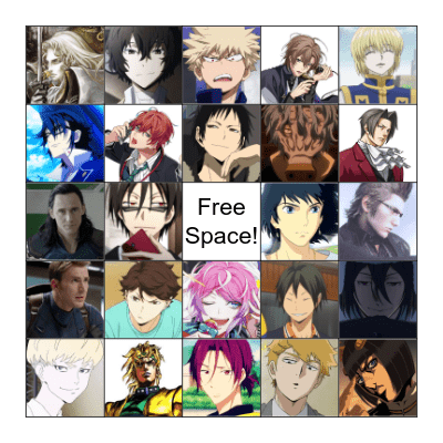 Favorite Character Bingo Card